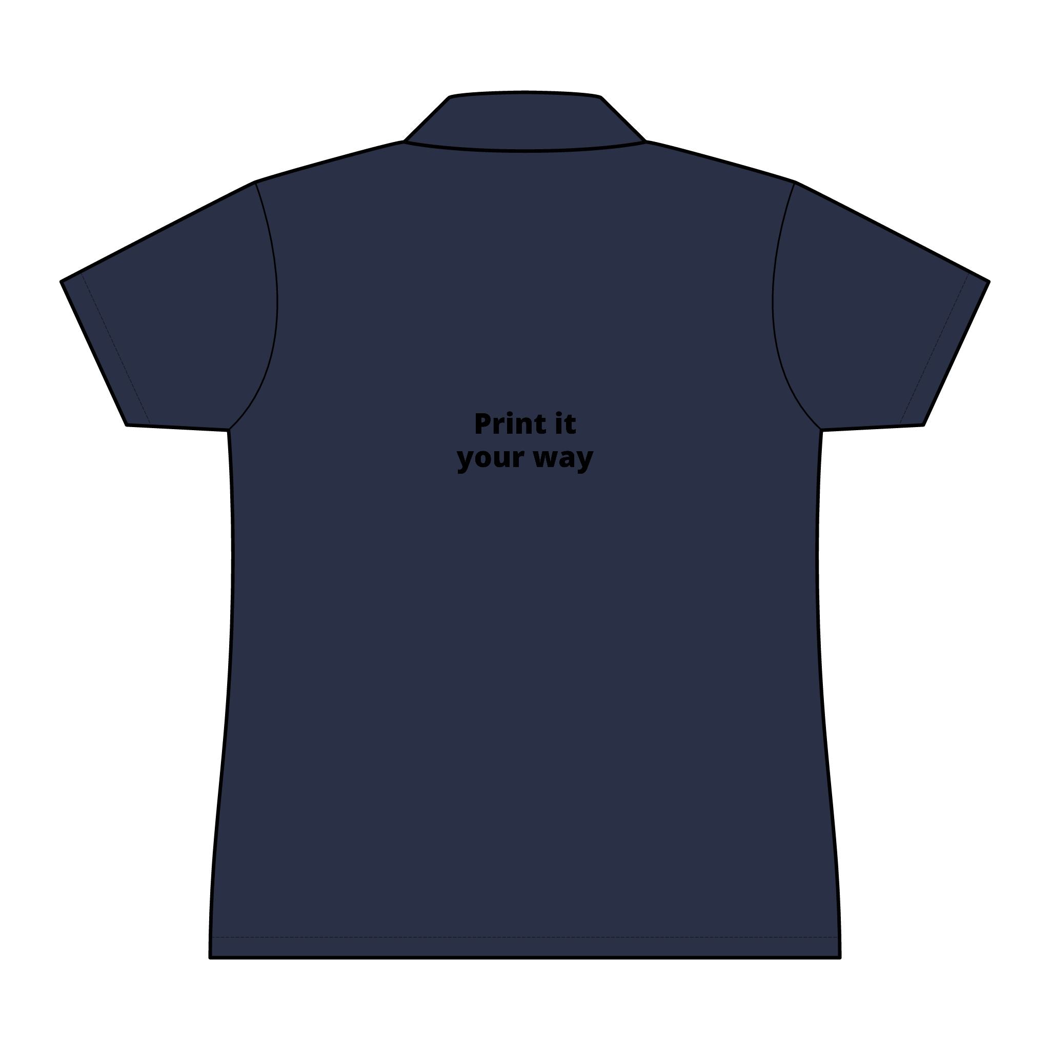 Damen Polo-Shirt - Personalisierbares "Print It Your Way"-Rückendesign