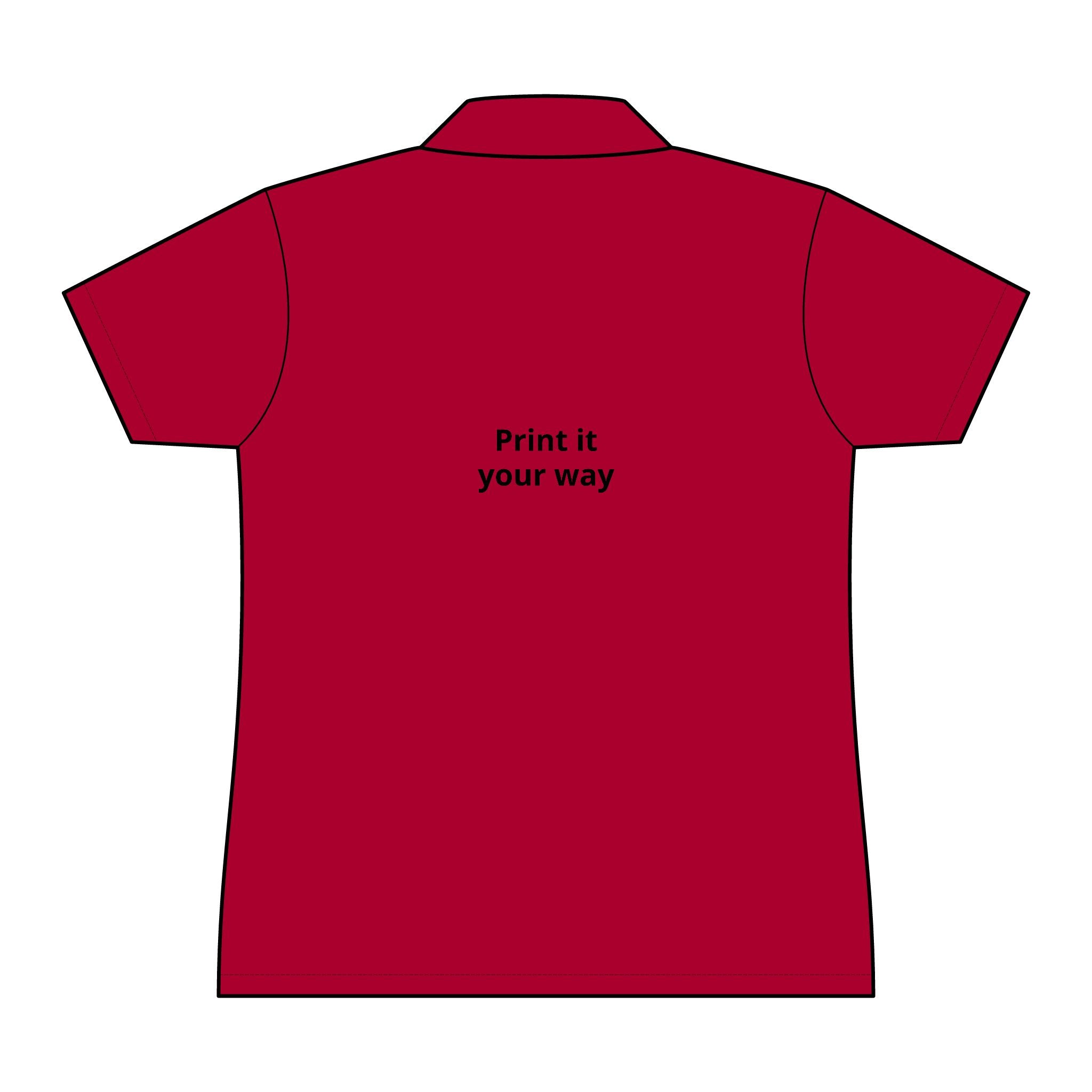 Damen Polo-Shirt - Personalisierbares "Print It Your Way"-Rückendesign