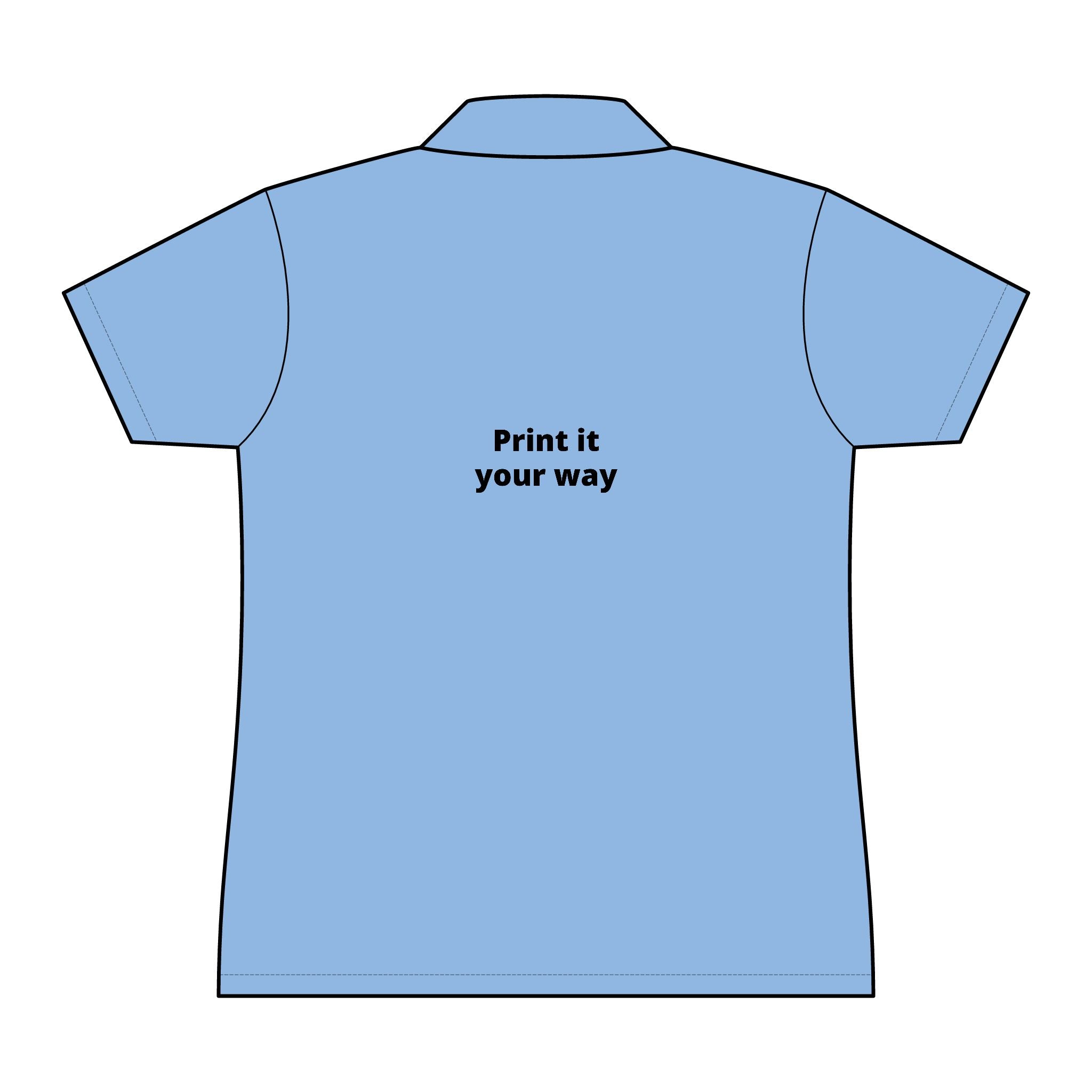 Damen Polo-Shirt - Personalisierbares "Print It Your Way"-Rückendesign