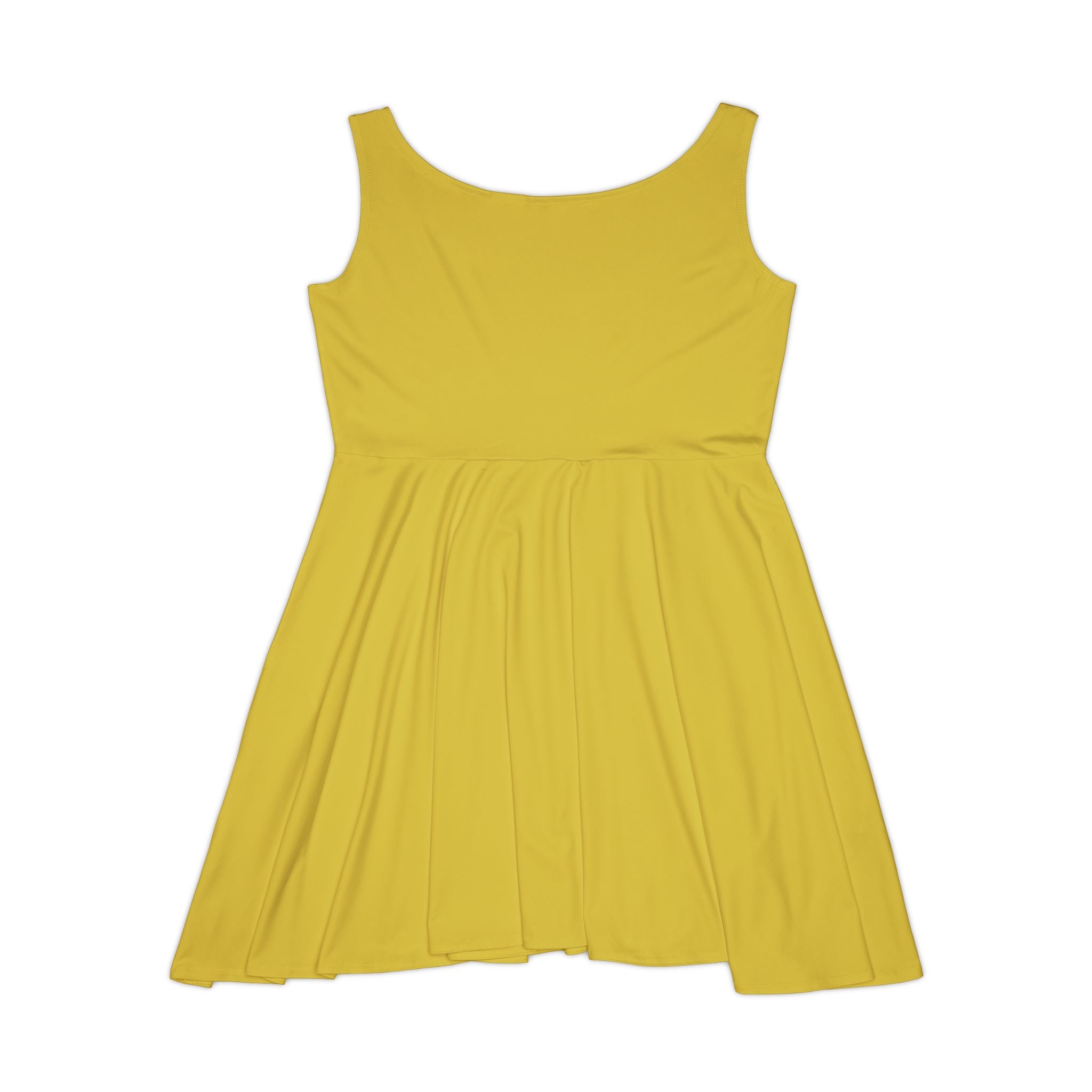 Faith-Inspired Yellow Skater Dress  'We Walk by Faith' Graphic