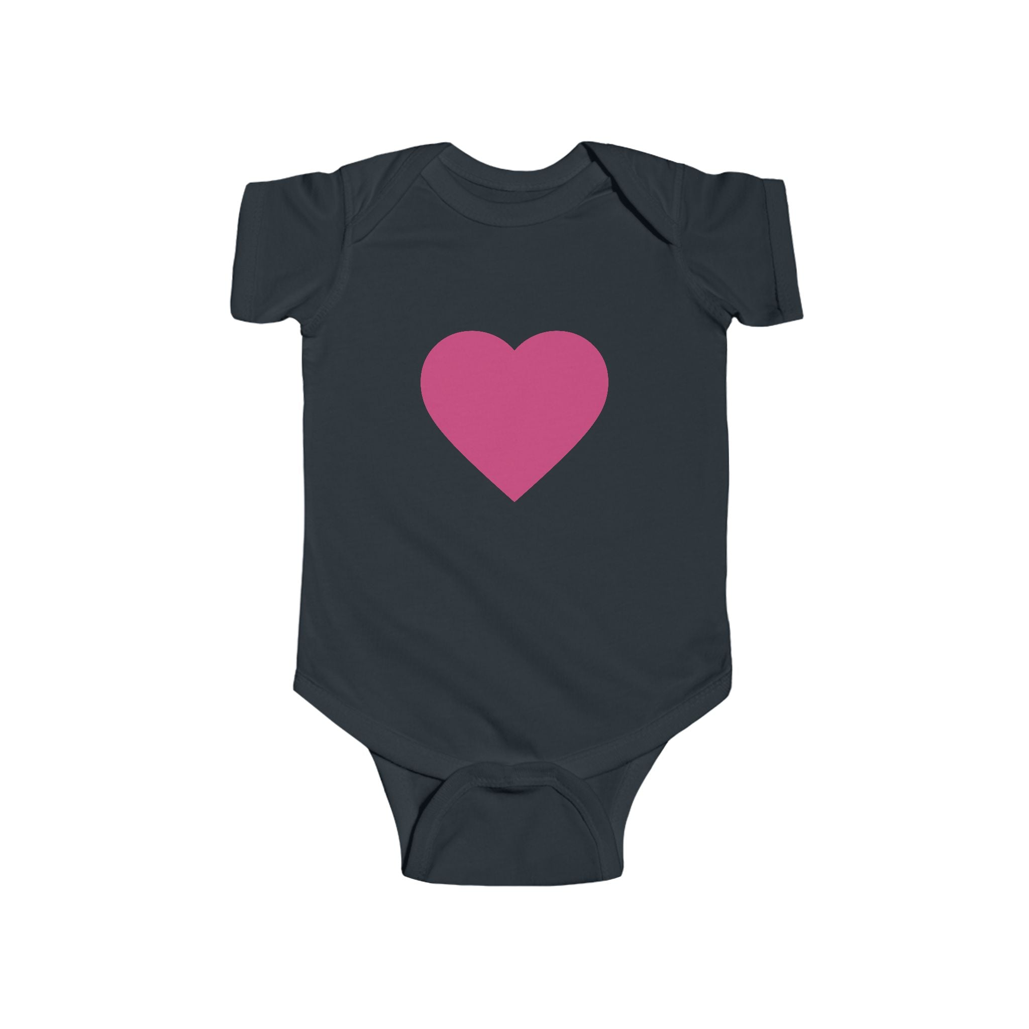 Baby Bodysuit Pink Heart Infant Onesie (Romantic Newborn Gift)
