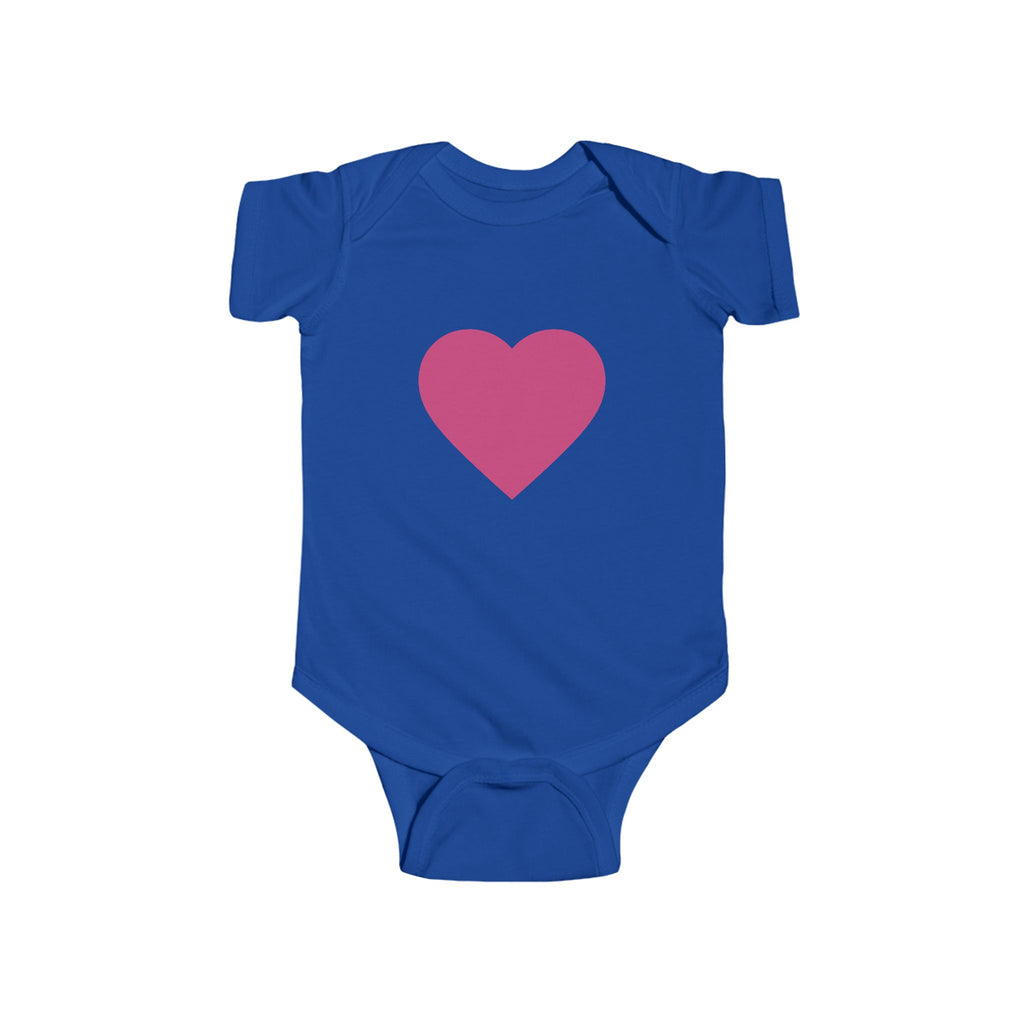 Baby Bodysuit Pink Heart Infant Onesie (Romantic Newborn Gift)