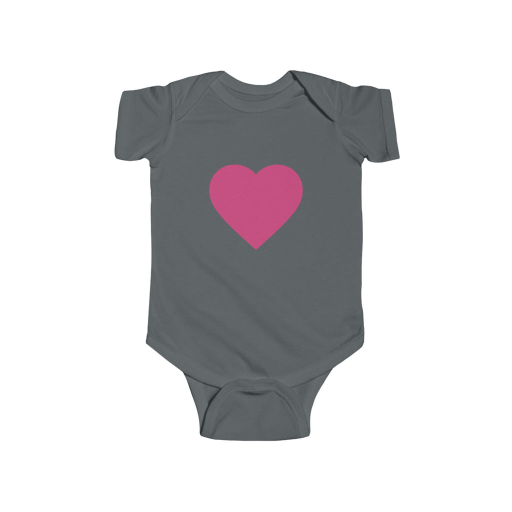 Baby Bodysuit Pink Heart Infant Onesie (Romantic Newborn Gift)