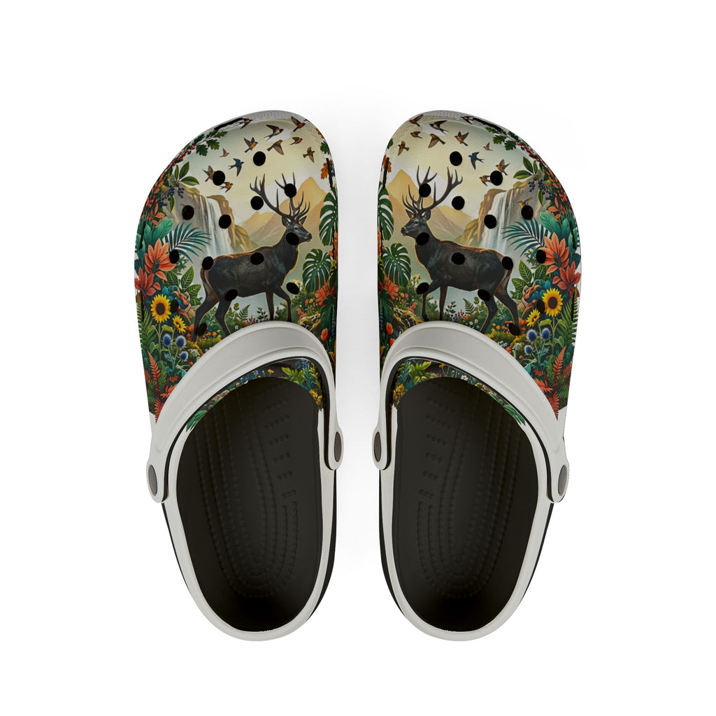 Blumen-Hirsch-Gartenschuhe — EVA Schaum Slip-On Schuhe