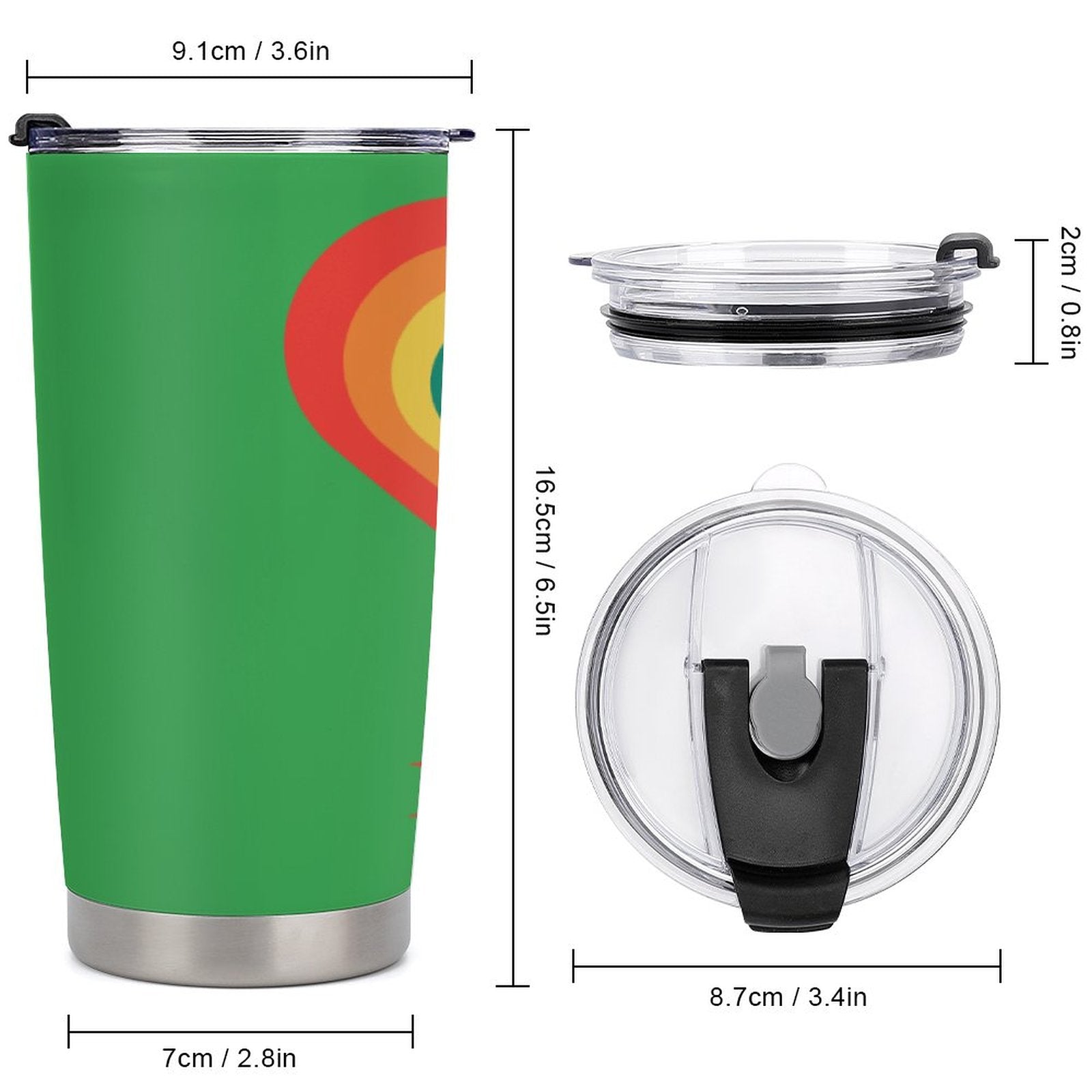 Car Travel Coffee Mug with Lid (All-Over Printing)
