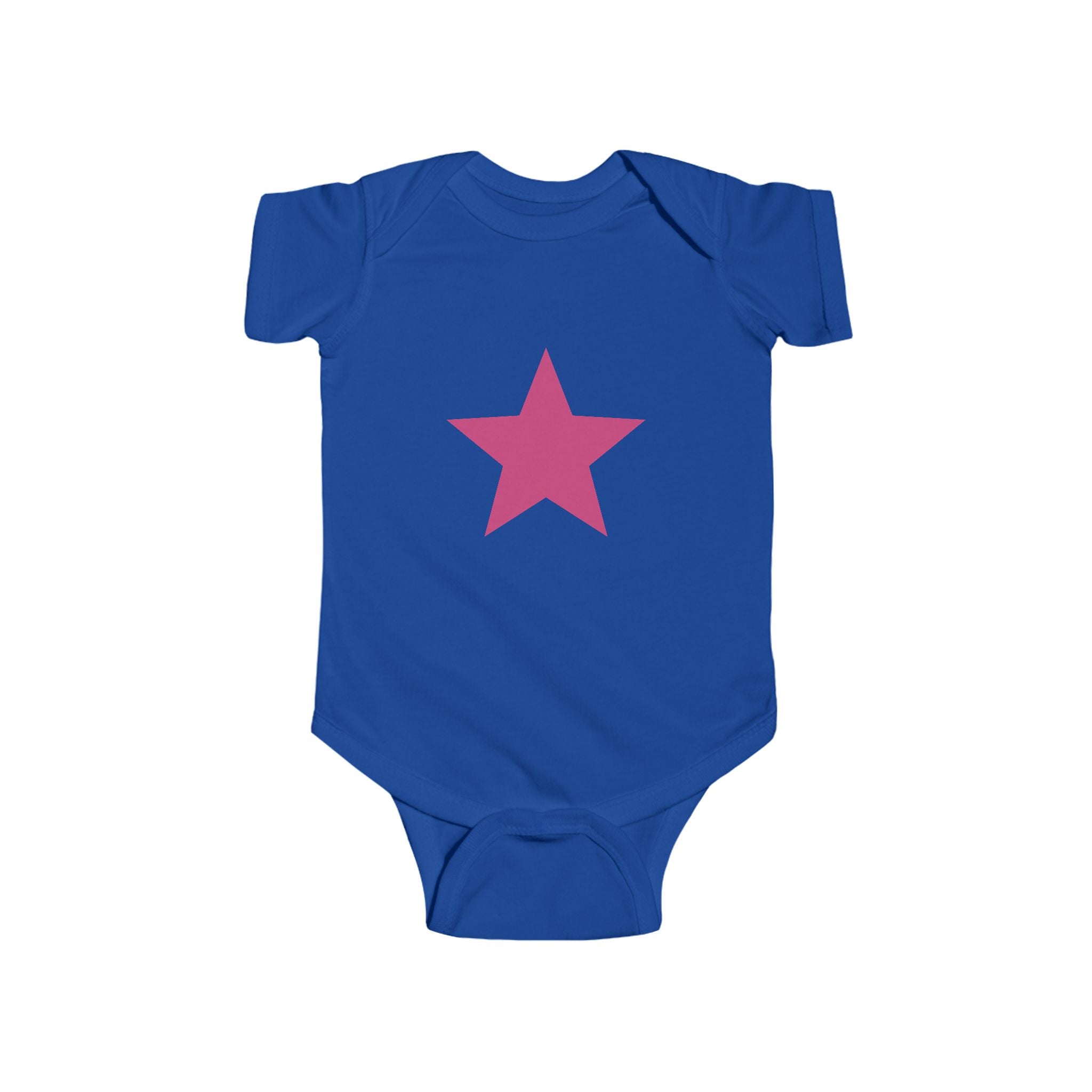 Pink Star Baby Bodysuit Infant Onesie with Simple Star Graphic