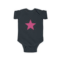 Pink Star Baby Bodysuit Infant Onesie with Simple Star Graphic