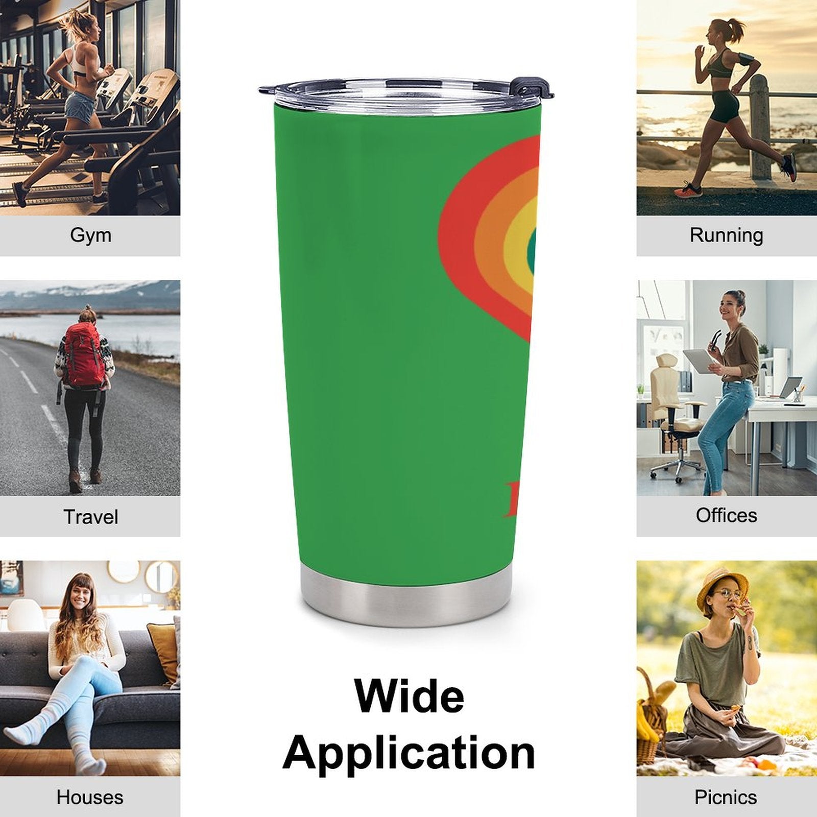 Car Travel Coffee Mug with Lid (All-Over Printing)