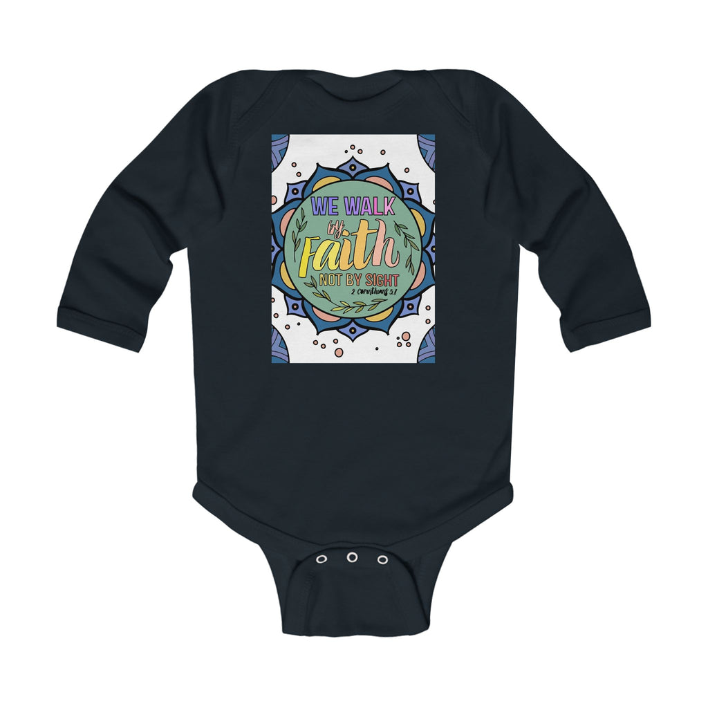 Infant Bodysuit "We Walk by Faith" Baby Onesie