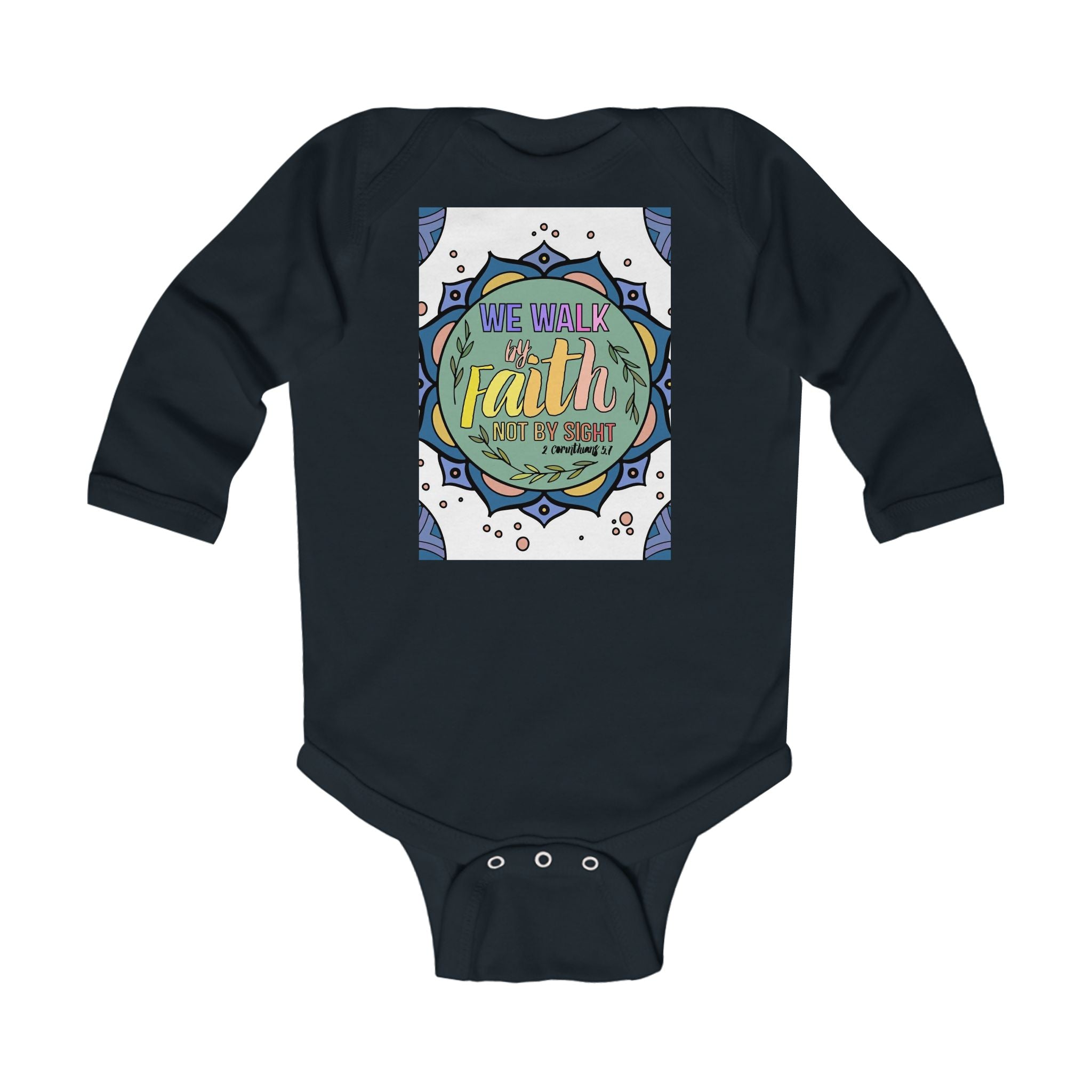 Infant Bodysuit "We Walk by Faith" Baby Onesie