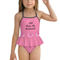 Girls One Piece Ruffle Strap Swimsuit(All-Over Printing)