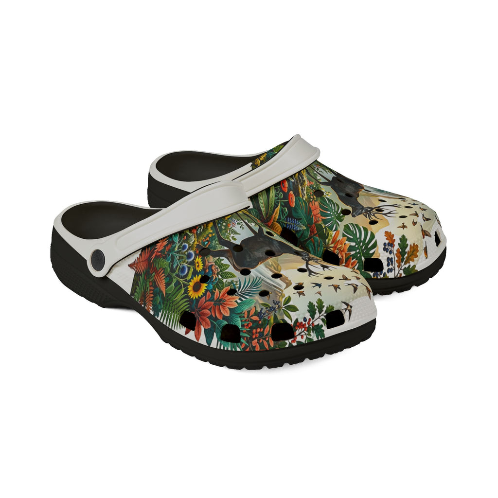 Blumen-Hirsch-Gartenschuhe — EVA Schaum Slip-On Schuhe