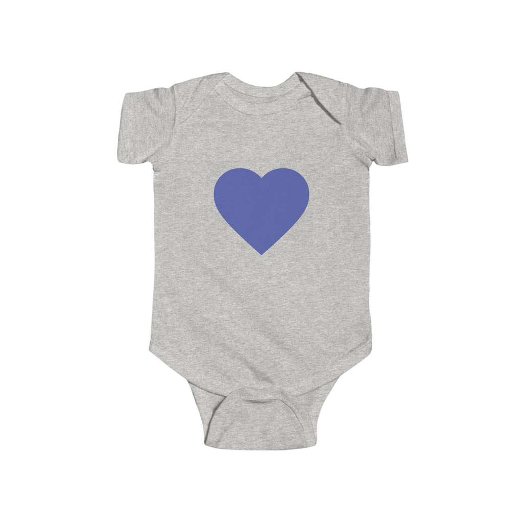 Baby Bodysuit with Blue Heart – Cute Infant Heart Onesie