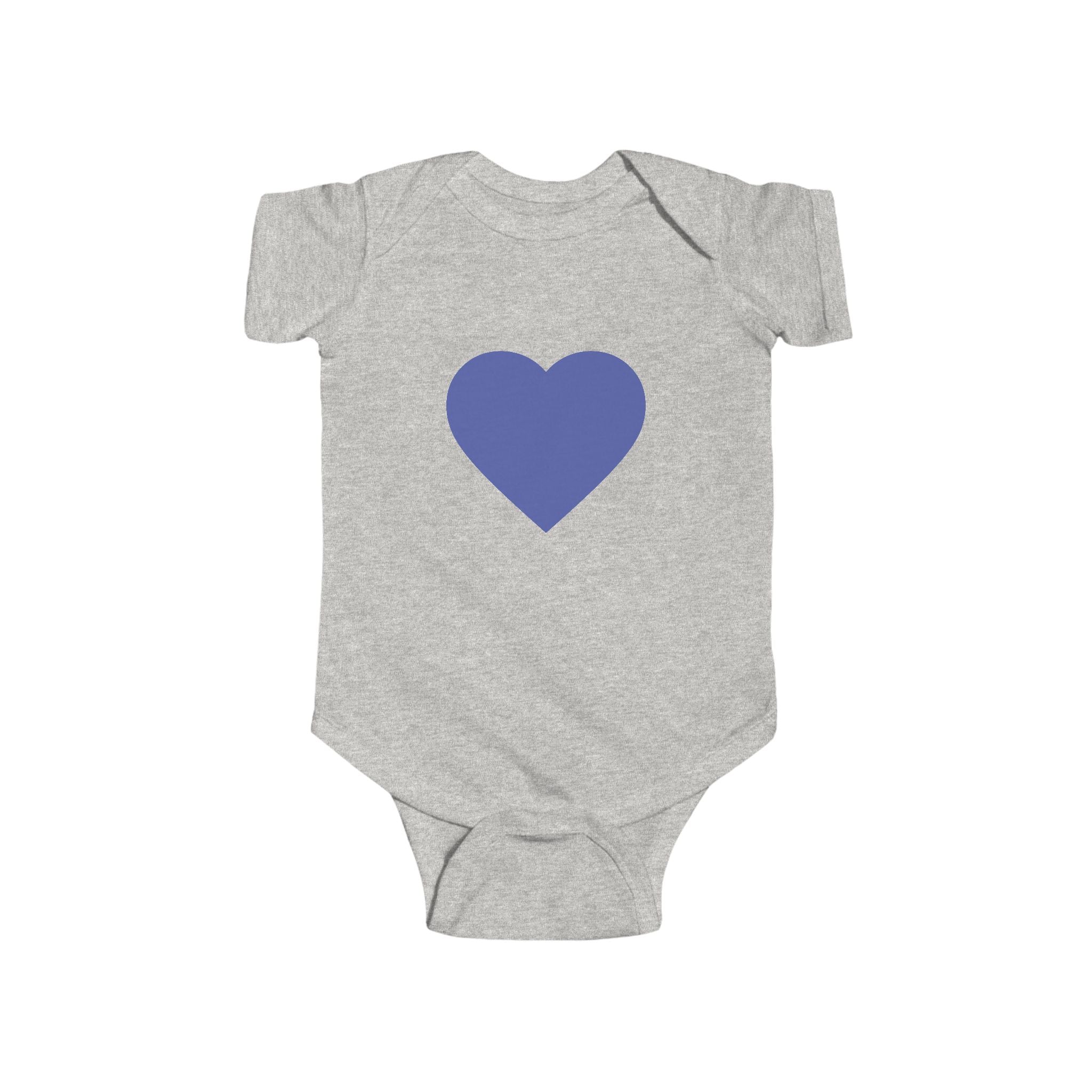 Baby-Bodysuit mit blauem Herzen – Süßer Infant Herz-Strampler