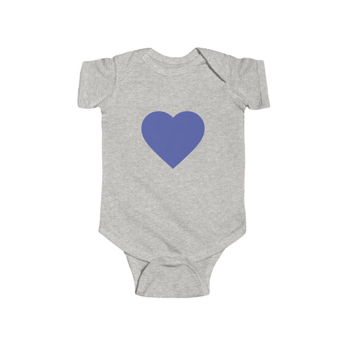 Baby Bodysuit with Blue Heart – Cute Infant Heart Onesie