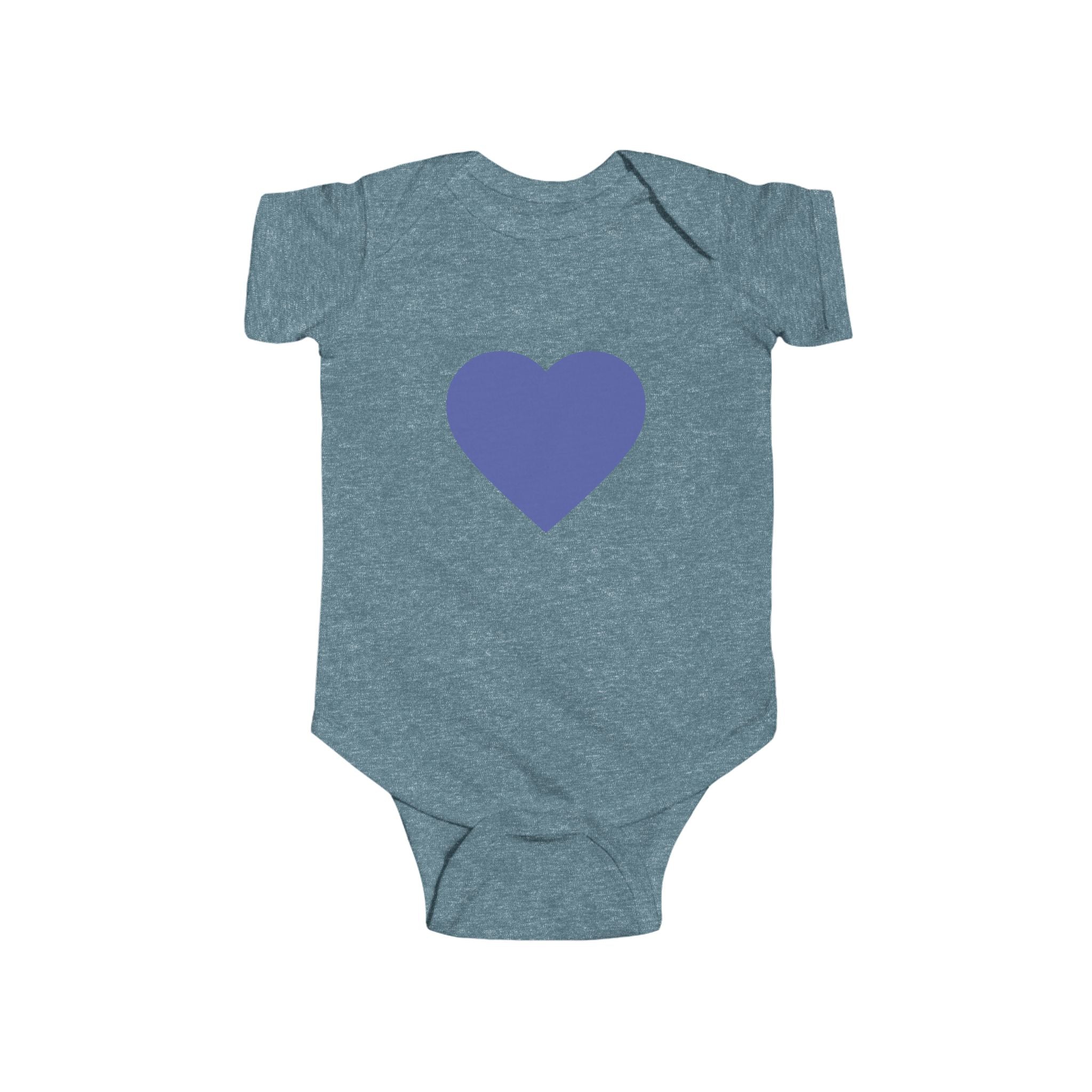 Baby-Bodysuit mit blauem Herzen – Süßer Infant Herz-Strampler