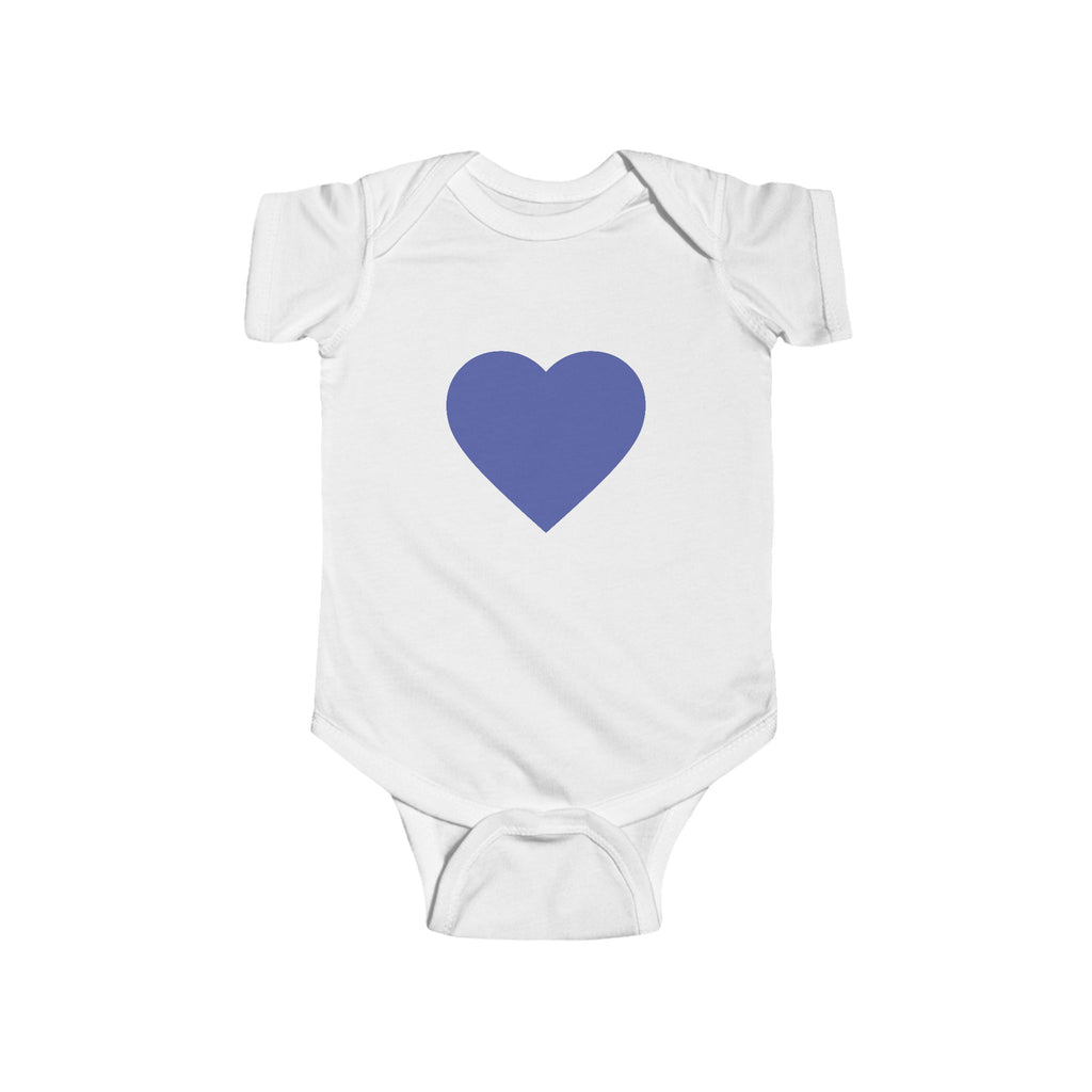 Baby Bodysuit with Blue Heart – Cute Infant Heart Onesie