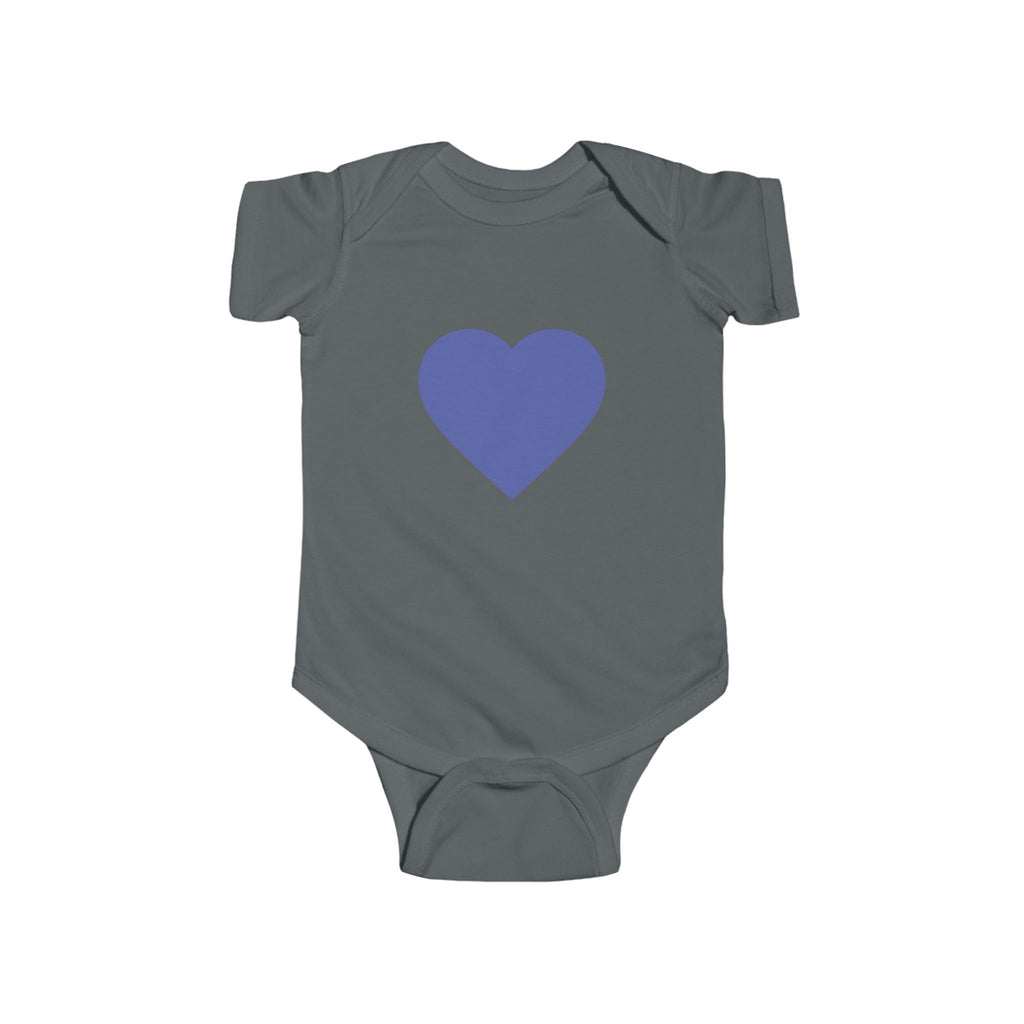 Baby Bodysuit with Blue Heart – Cute Infant Heart Onesie