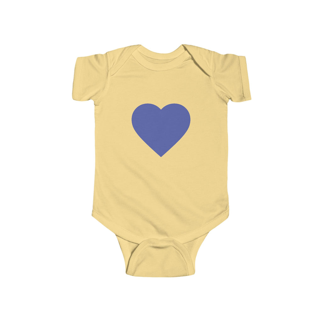 Baby Bodysuit with Blue Heart – Cute Infant Heart Onesie