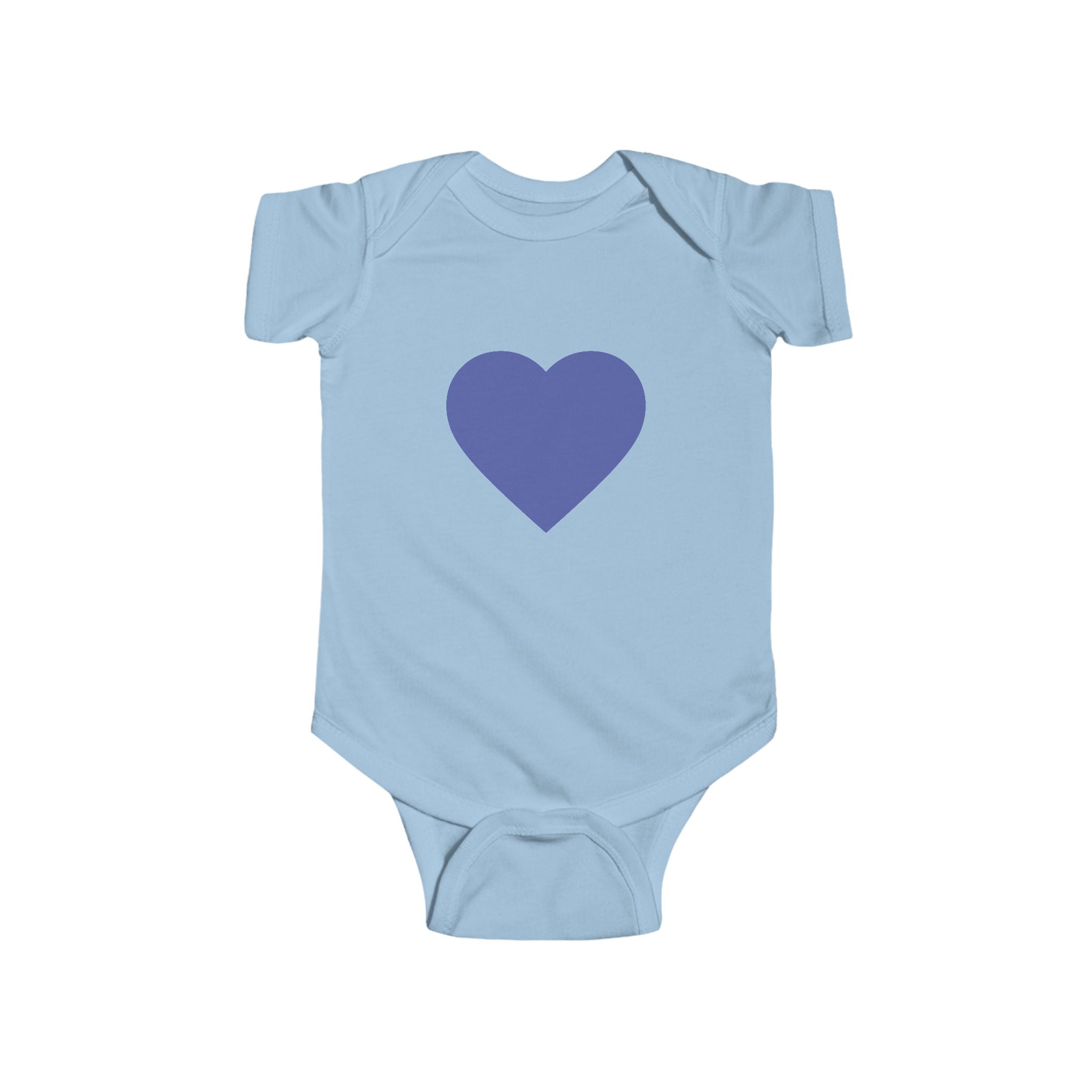 Baby-Bodysuit mit blauem Herzen – Süßer Infant Herz-Strampler
