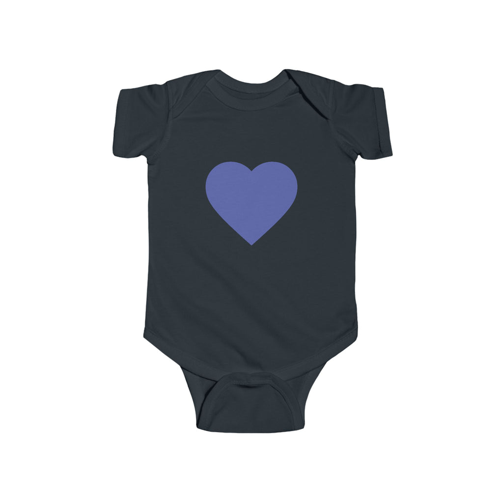Baby Bodysuit with Blue Heart – Cute Infant Heart Onesie