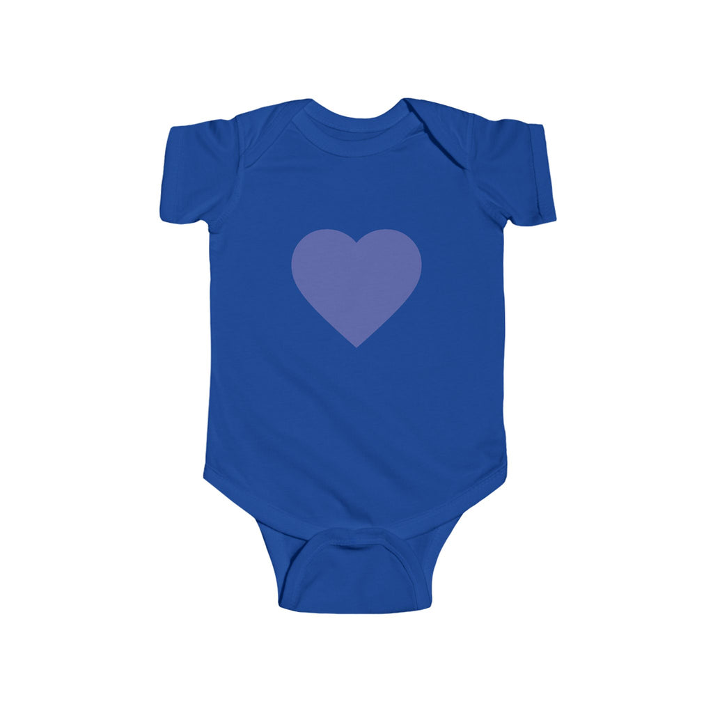 Baby Bodysuit with Blue Heart – Cute Infant Heart Onesie