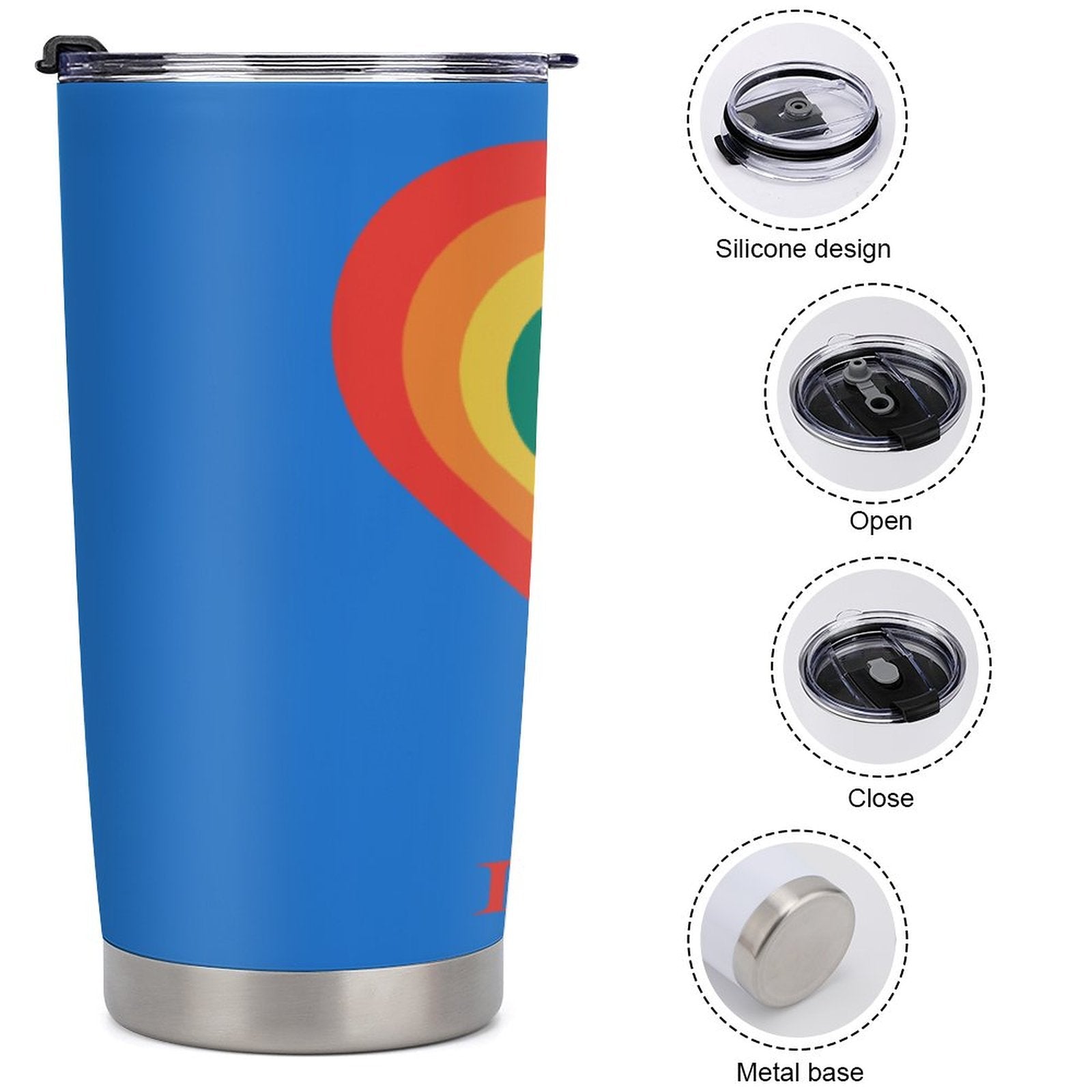 Car Travel Coffee Mug with Lid (All-Over Printing)