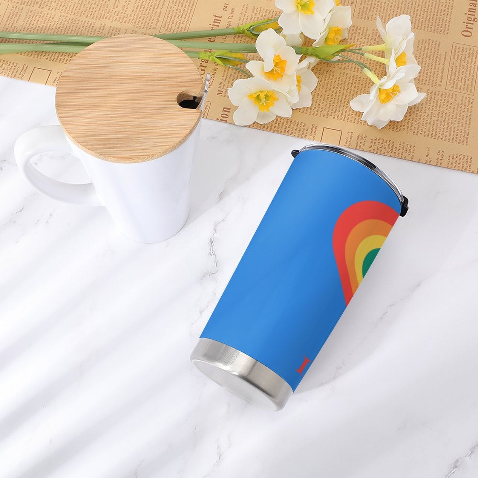 Car Travel Coffee Mug with Lid (All-Over Printing)