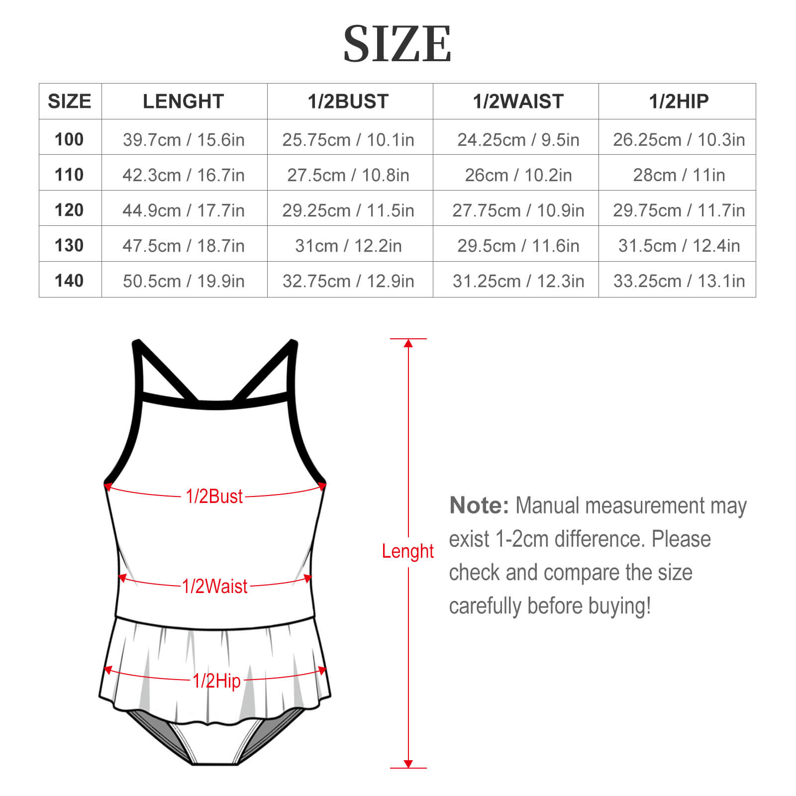 Girls One Piece Ruffle Strap Swimsuit(All-Over Printing)