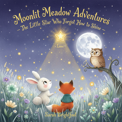 Moonlit Meadow Adventures - The Little Star Who Forgot How to Shine - Book Cover