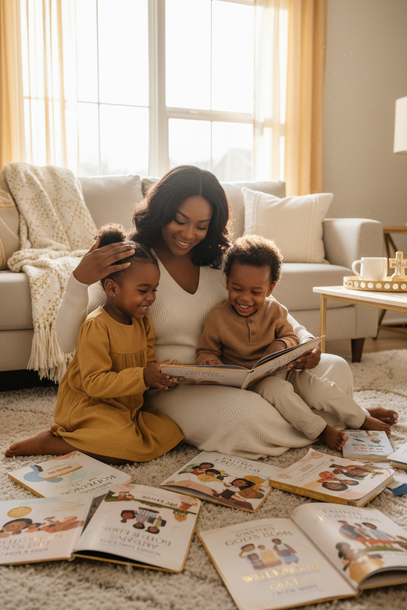Complete 7-Book Personalized Hardcopy Set — Walking In God's Love (Black Family Edition)